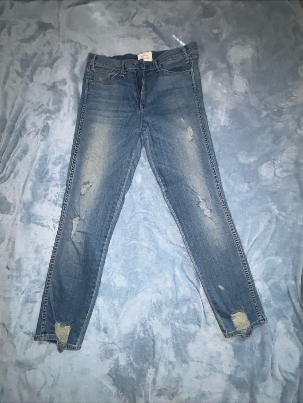McGuire Denim Women's Skinny Distressed Light Blue Jeans